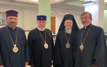 Catholicos of All Armenians Meets with His All Holiness Bartholomew I, Ecumenical Patriarch of Constantinople
