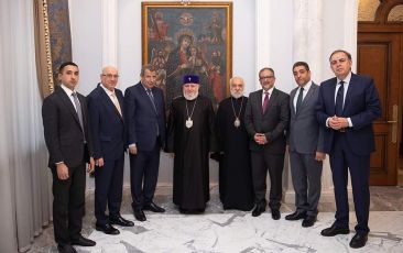 Catholicos of All Armenians Hosted Delegation of Higher Presidential Committee of Church Affairs in Palestine