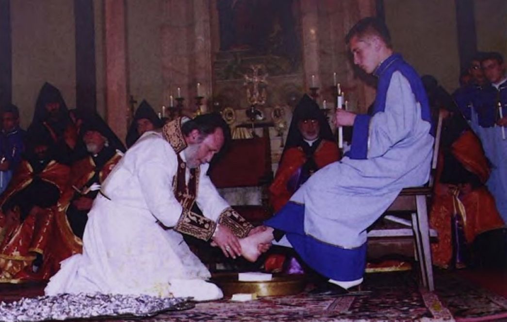 His Holiness Karekin II Performs the Service of the Washing of the Feet