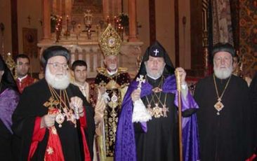 His Holiness Zakka I Attends Divine Liturgy in the Mother See of Holy Etchmiadzin