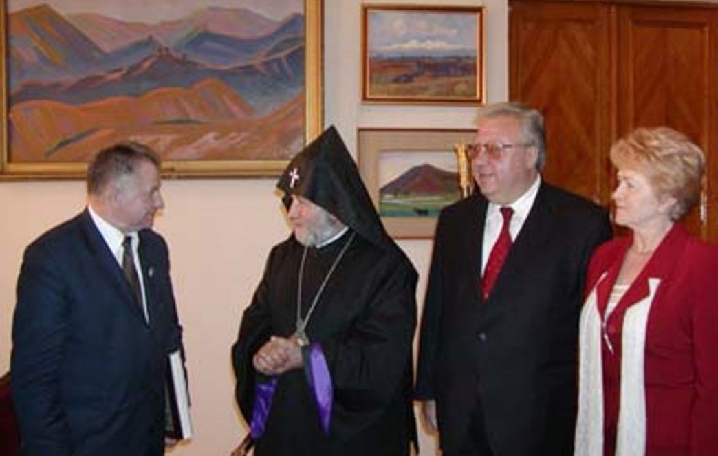 His Holiness Karekin II Receives Speaker of the Senate of Poland