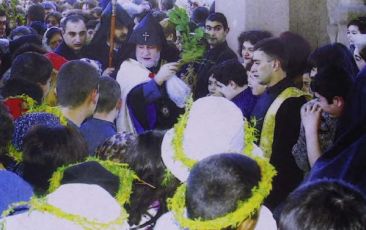 His Holiness Karekin II Blesses Children on Palm Sunday