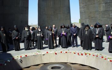 Catholicos-Patriarch of All Georgia Visits the National Academy of Sciences, the National Assembly, and 'Tsitsernakaberd' Memorial