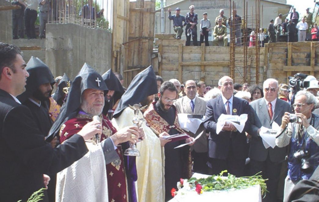 His Holiness Karekin II Blesses Foundation of the Diocesan Cathedral in Vanadzor