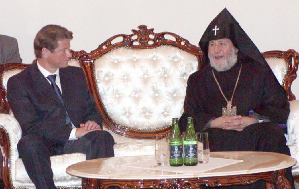 His Holiness Karekin II Receives Rolandas Paksas, President of the Republic of Lithuania