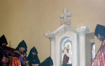 His Holiness Karekin II Consecrates Church of St. Gayanй in Voskevan