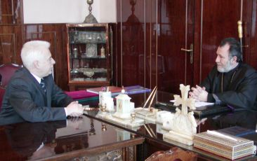 His Holiness Karekin II Receives Ambassador Viktor Ross