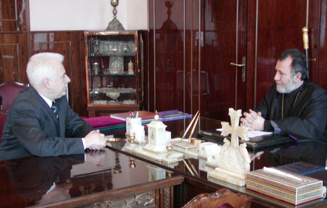 His Holiness Karekin II Receives Ambassador Viktor Ross