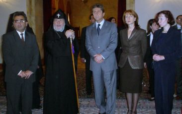 His Holiness Karekin II Receives the President of the Republic of Bulgaria