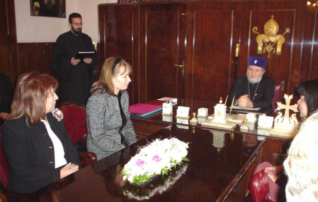 His Holiness Karekin II Receives Sandra Roelofs, First Lady of the Republic of Georgia