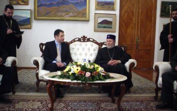 His Holiness Karekin II Receives Prime Minister of Georgia