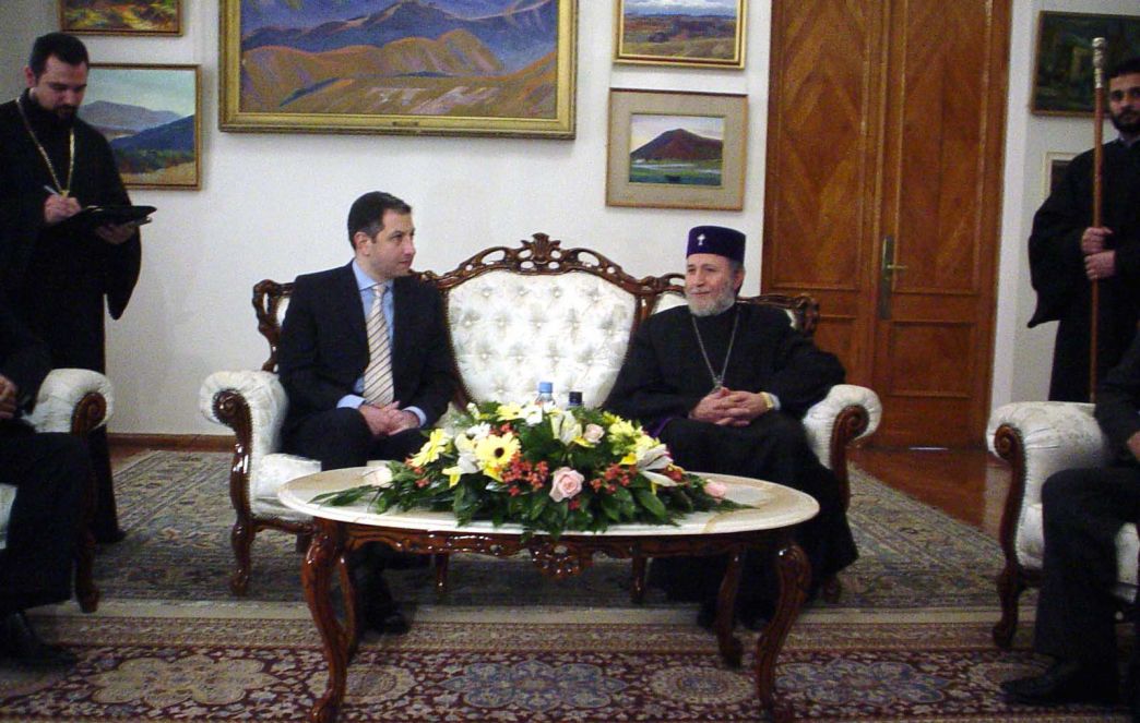 His Holiness Karekin II Receives Prime Minister of Georgia