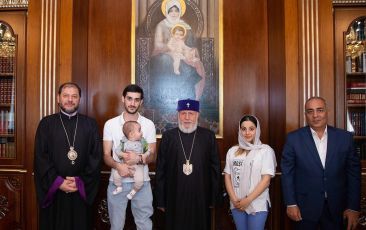 In the Mother See of Holy Etchmiadzin the Catholicos of All Armenians received Sergeant Artur Hovhannisyan, a conscript soldier who was disabled in the 44-day Artsakh war