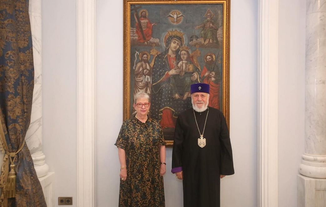 The Catholicos of All Armenians Received EU Ambassador to Armenia Andrea Wiktorin