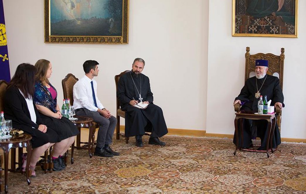 Catholicos of All Armenians Received Teachers of the Holy Translators School of the Armenian Patriarchate of Jerusalem