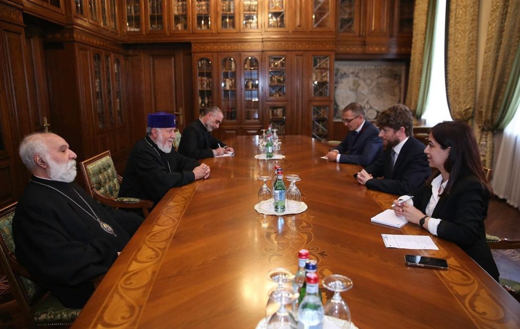 The Catholicos of All Armenians Received the Newly Appointed Ambassador of France to Armenia
