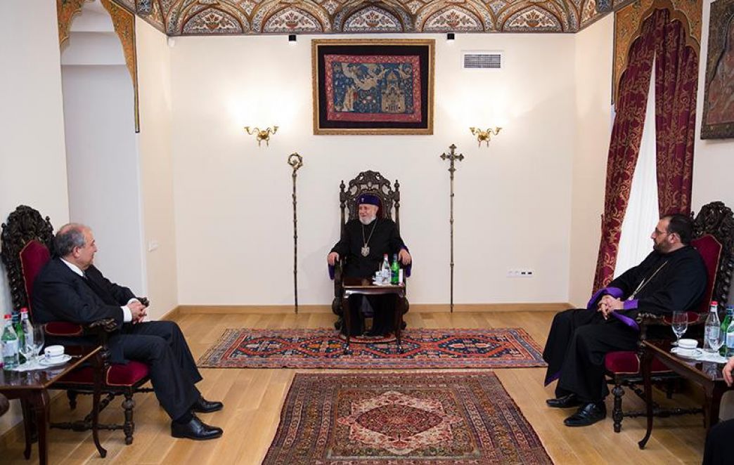 Catholicos of All Armenians Received Presidential Candidate Dr. Armen Sargsyan