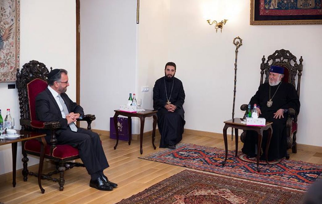 Catholicos of All Armenians Receives Director of the Department of Interfaith Affairs of the US Jewish Committee