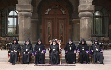 The Catholicos of All Armenians Received the Newly Consecrated Bishops