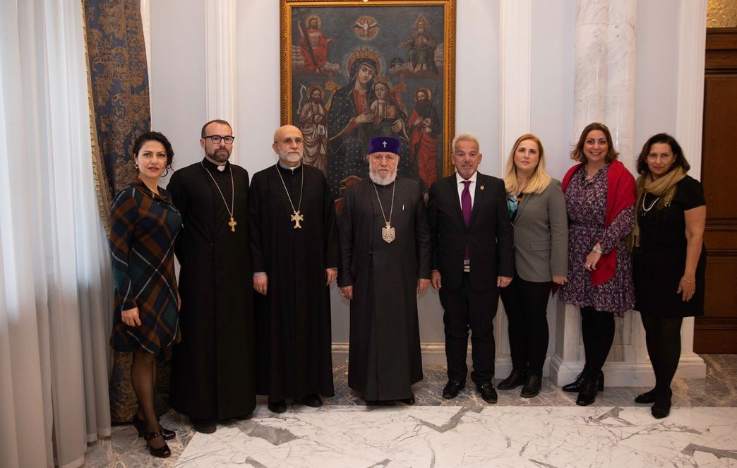 The Catholicos of All Armenians received the delegation of the Western Diocese of the Armenian Church of North America