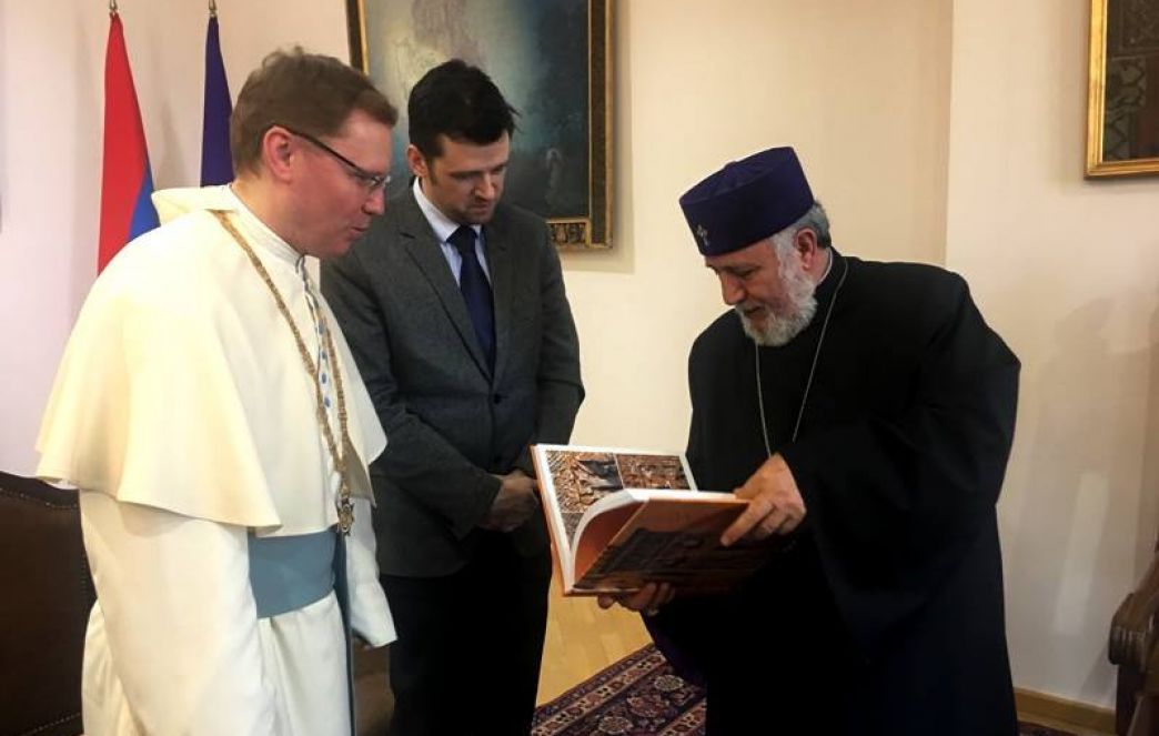 Catholicos of All Armenians Received Delegation of the Catholic University of Hungary