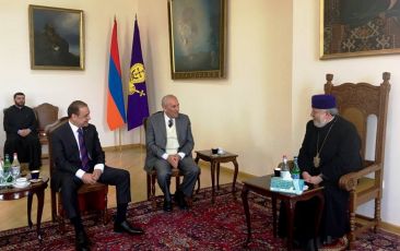 Catholicos of All Armenians Received Ambassador of Egypt to the Republic of Armenia