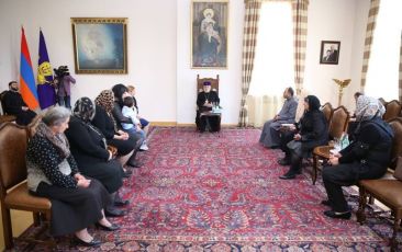 Catholicos of All Armenians Met with Mothers and Widows of Killed Soldiers