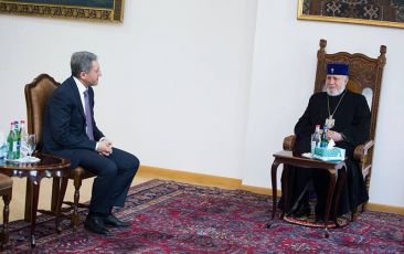 Catholicos of All Armenians Received Minister of Energy and Natural Resources of Armenia