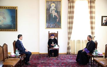 Catholicos of All Armenians Received Chairman of the State Committee for Water Resources