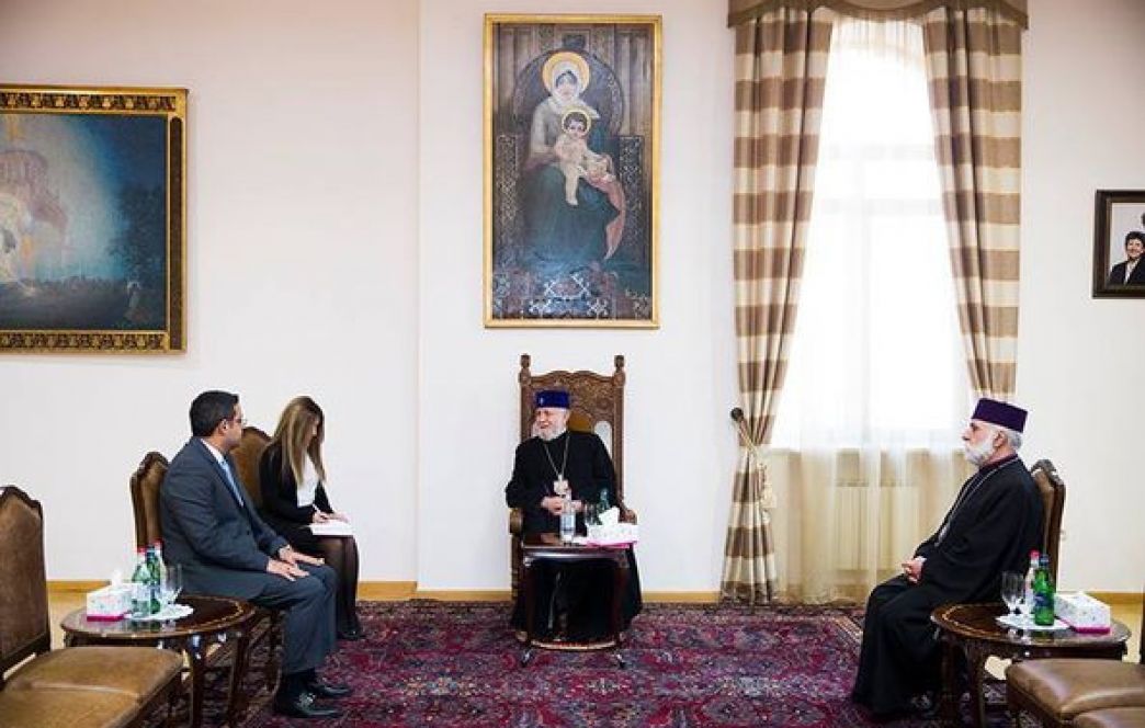 Catholicos of All Armenians Received Newly Appointed Ambassador of Syria