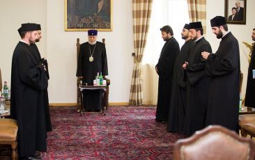 Catholicos of All Armenians Receives Newly Ordained Priests