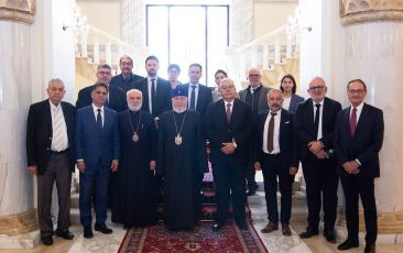 The Catholicos of All Armenians received the French-Armenian delegation