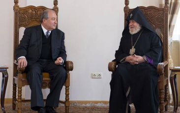 Newly Installed Armenian President Visits the Mother See of Holy Etchmiadzin