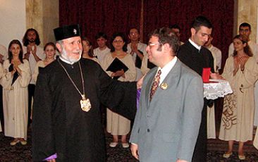 Pontiff of All Armenians Awards the Order of “St. Sahak and St. Mesrop” to Tom Samuelian