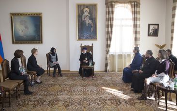 Catholicos of All Armenians Received Representatives of United Bible Society