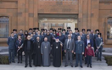 Catholicos of All Armenians Conveyed his Blessings to the Students of the RA Police Educational Complex