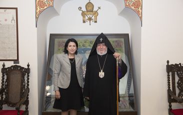 Catholicos of All Armenians Received President of Georgia