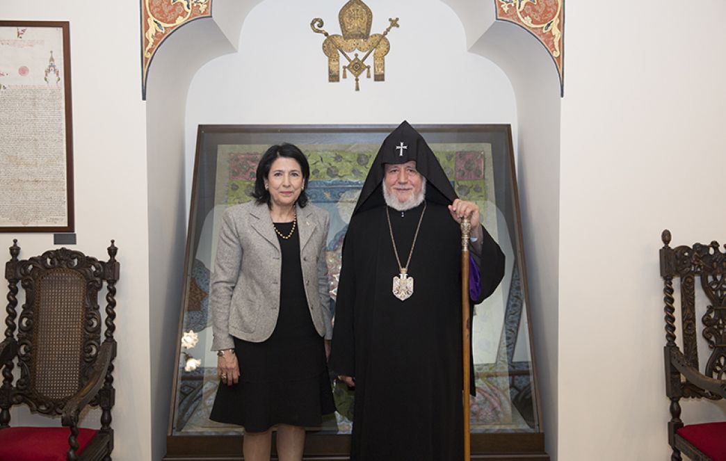 Catholicos of All Armenians Received President of Georgia