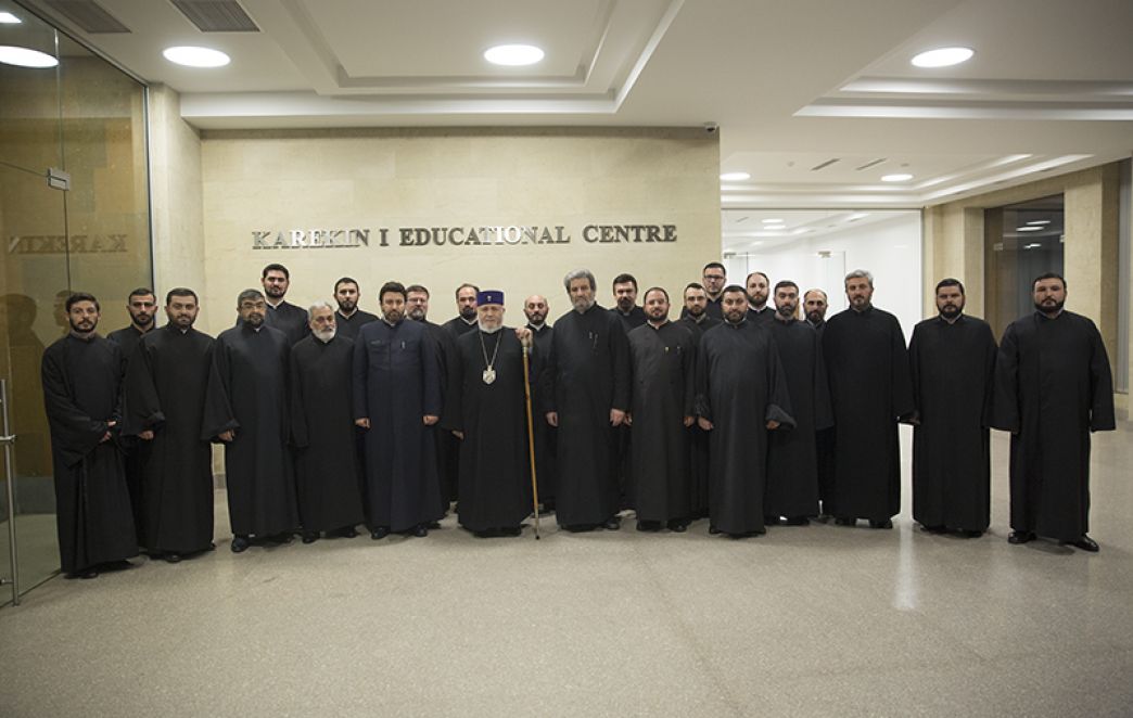 Catholicos of All Armenians Met Clergymen of the Accelerated Priest Course