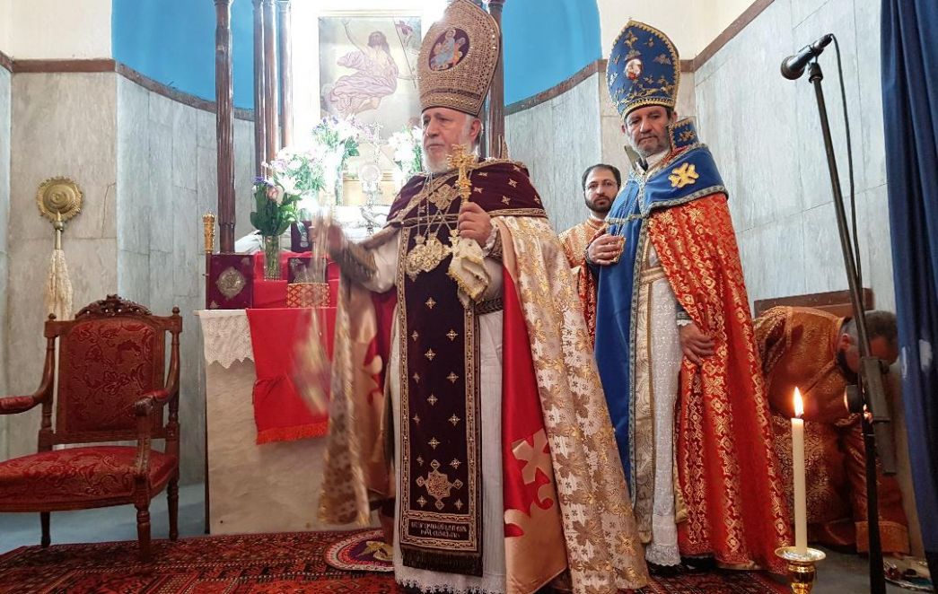 Divine Liturgy in the 350-year-old St. John Karapet Church in Crete