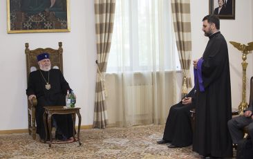 Catholicos of All Armenians Received the Delegation from Austria