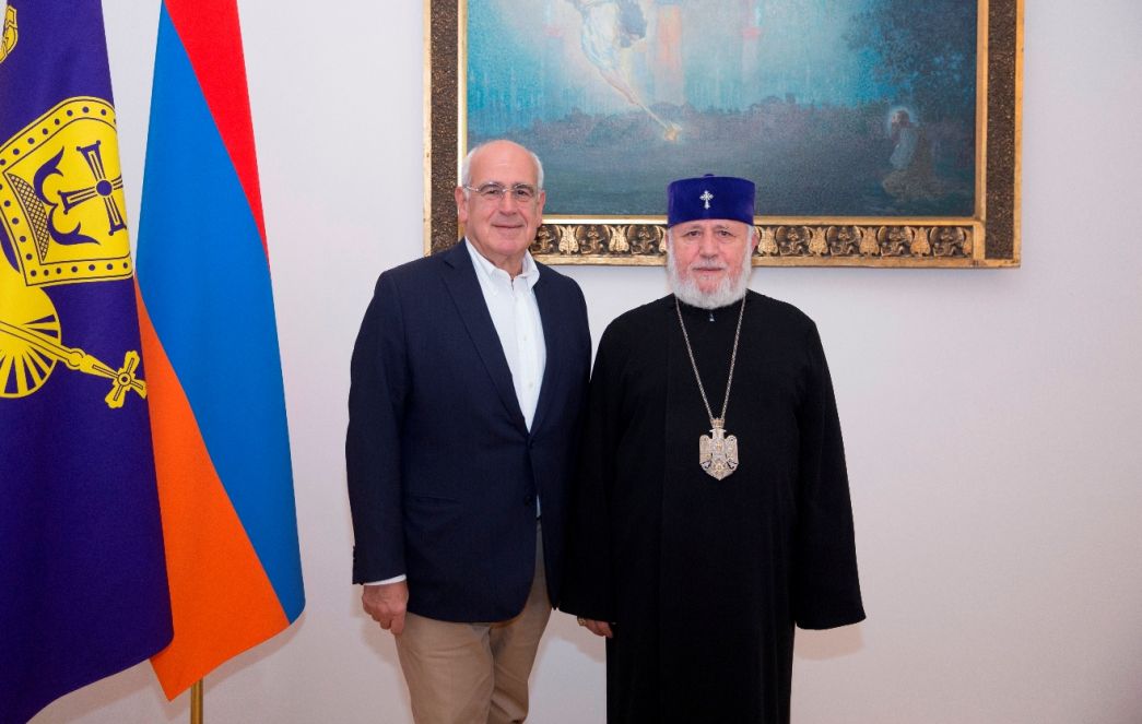 Catholicos of All Armenians Received AGBU President Berge Sedrakyan