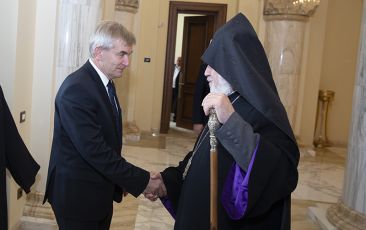 His Holiness Karekin II Recieved the Speaker of the Seimas of Lithuania