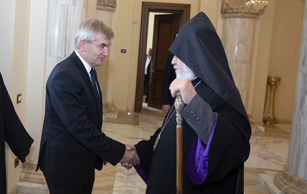 His Holiness Karekin II Recieved the Speaker of the Seimas of Lithuania