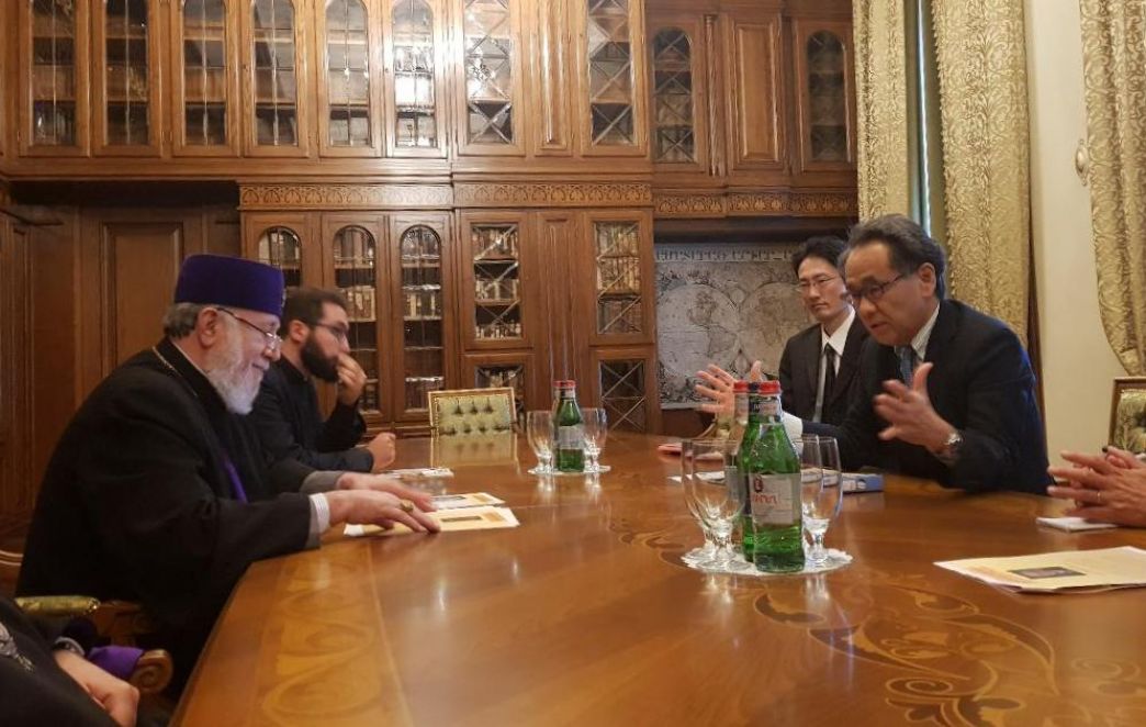 Catholicos of All Armenians Received Special Advisor to the Prime Minister of Japan