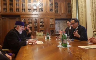 Catholicos of All Armenians Received Special Advisor to the Prime Minister of Japan