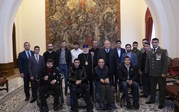 “You are the Heroes of our Times”: Catholicos of All Armenians Received RA President and the Injured Soldiers in the Mother See of Holy Etchmiadzin