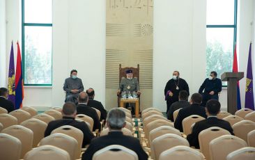 Catholicos of All Armenians received the Priests of the Aragatsotn Diocese