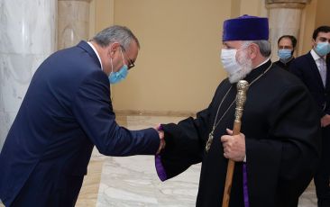 Catholicos of All Armenians Hosted the Delegation of the National Assembly of Artsakh