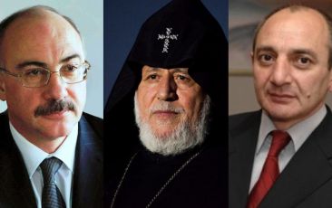 Catholicos of All Armenians Hosted the Former Presidents of the Republic of Artsakh